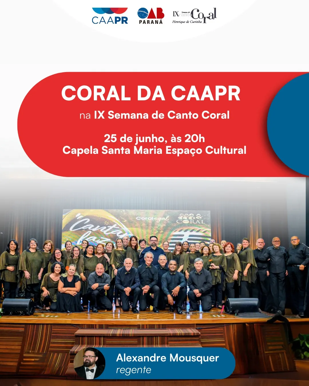 IX Semana de Canto Coral conta com apresentação do Coral CAAPR/OAB Paraná